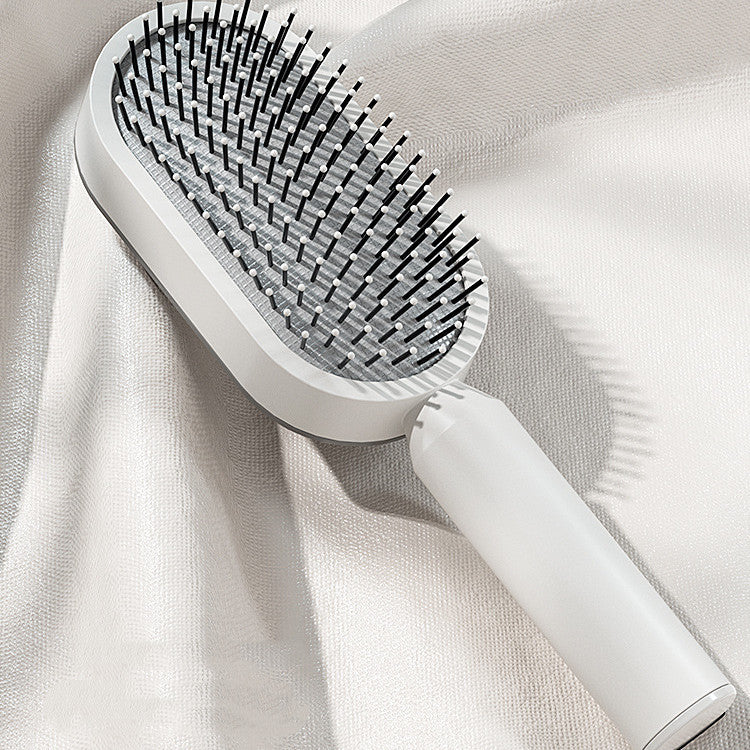 Self Cleaning Hair Brush For Women One-key Cleaning Hair Loss Airbag Massage Scalp Comb Anti-Static Hairbrush - Daily Best Choice