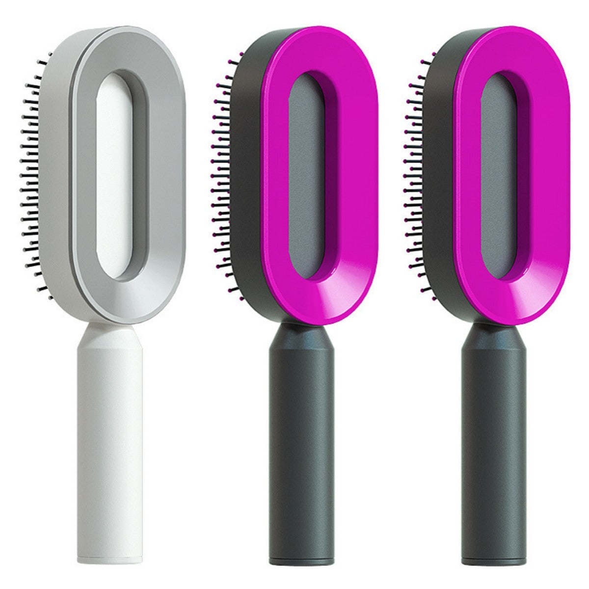 Self Cleaning Hair Brush For Women One-key Cleaning Hair Loss Airbag Massage Scalp Comb Anti-Static Hairbrush - Daily Best Choice