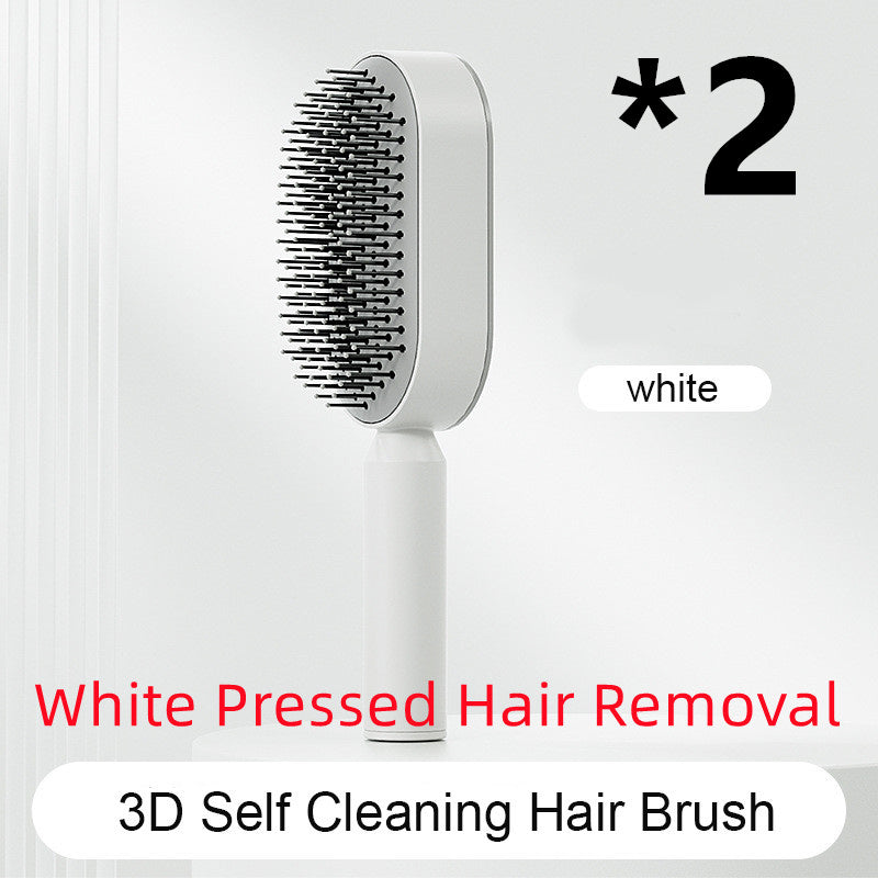 Self Cleaning Hair Brush For Women One-key Cleaning Hair Loss Airbag Massage Scalp Comb Anti-Static Hairbrush - Daily Best Choice