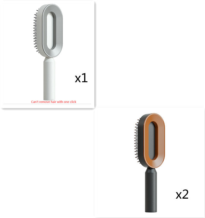 Self Cleaning Hair Brush For Women One-key Cleaning Hair Loss Airbag Massage Scalp Comb Anti-Static Hairbrush - Daily Best Choice