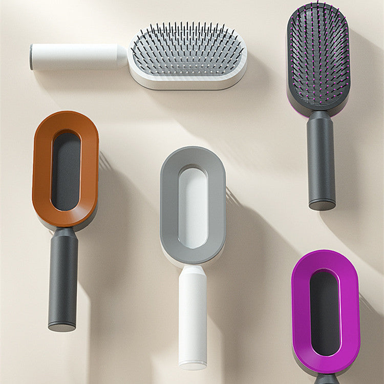 Self Cleaning Hair Brush For Women One-key Cleaning Hair Loss Airbag Massage Scalp Comb Anti-Static Hairbrush - Daily Best Choice