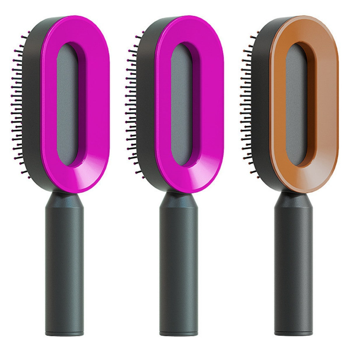 Self Cleaning Hair Brush For Women One-key Cleaning Hair Loss Airbag Massage Scalp Comb Anti-Static Hairbrush - Daily Best Choice