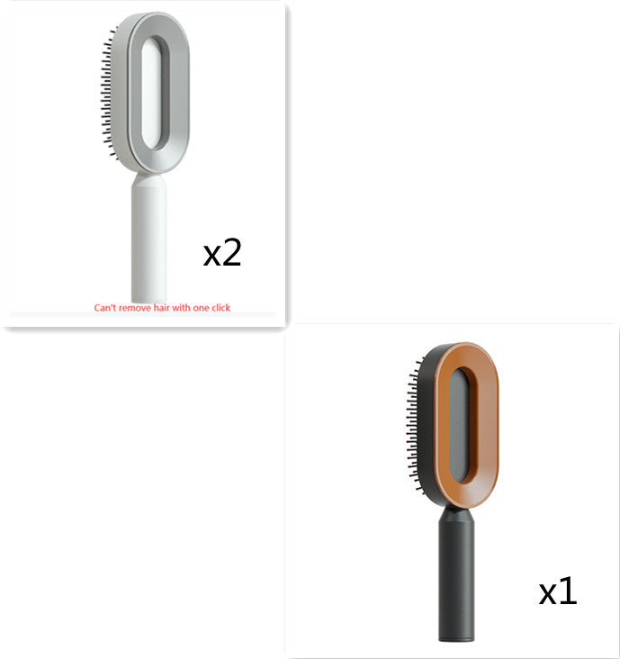 Self Cleaning Hair Brush For Women One-key Cleaning Hair Loss Airbag Massage Scalp Comb Anti-Static Hairbrush - Daily Best Choice