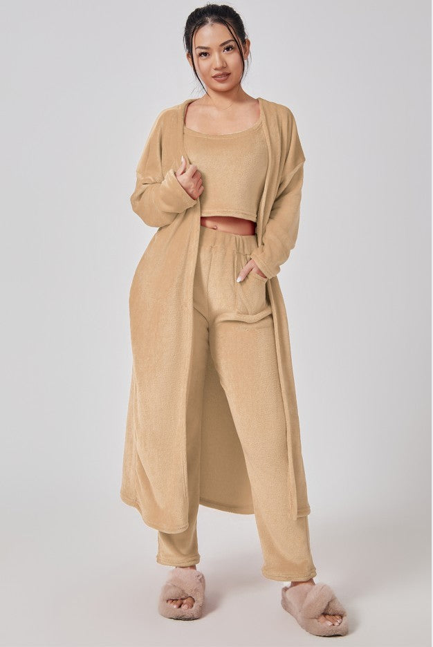 Cozy 3-Piece Pajama Set for Women - Daily Best Choice
