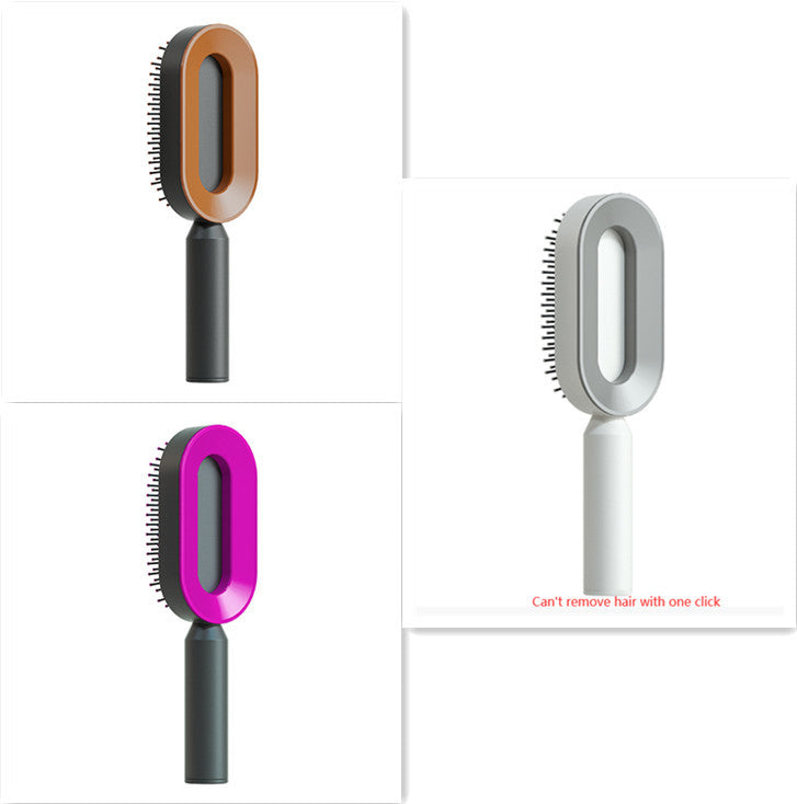 Self Cleaning Hair Brush For Women One-key Cleaning Hair Loss Airbag Massage Scalp Comb Anti-Static Hairbrush - Daily Best Choice