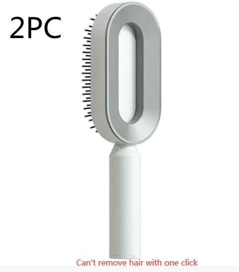 Self Cleaning Hair Brush For Women One-key Cleaning Hair Loss Airbag Massage Scalp Comb Anti-Static Hairbrush - Daily Best Choice