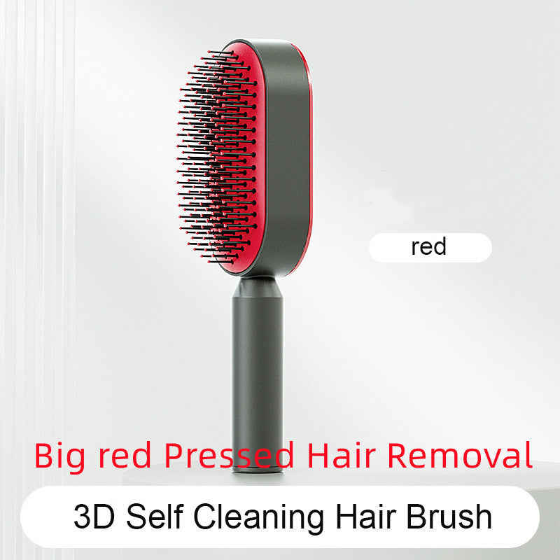 Self Cleaning Hair Brush For Women One-key Cleaning Hair Loss Airbag Massage Scalp Comb Anti-Static Hairbrush - Daily Best Choice