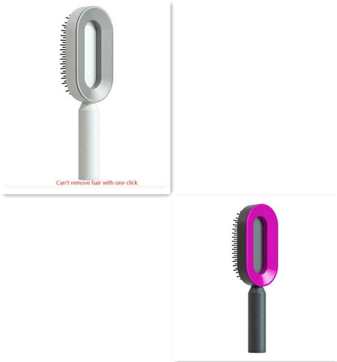 Self Cleaning Hair Brush For Women One-key Cleaning Hair Loss Airbag Massage Scalp Comb Anti-Static Hairbrush - Daily Best Choice