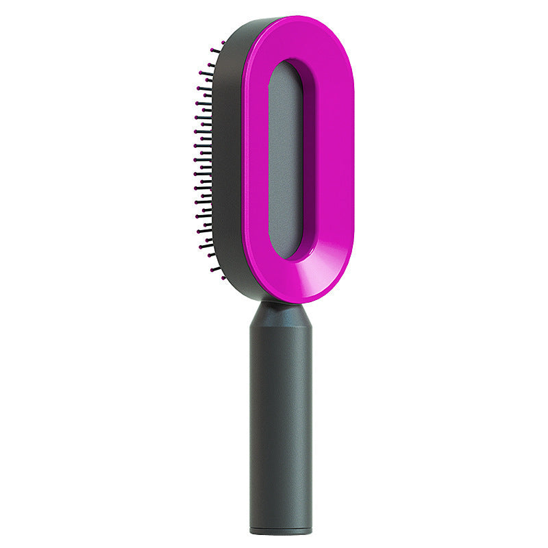 Self Cleaning Hair Brush For Women One-key Cleaning Hair Loss Airbag Massage Scalp Comb Anti-Static Hairbrush - Daily Best Choice