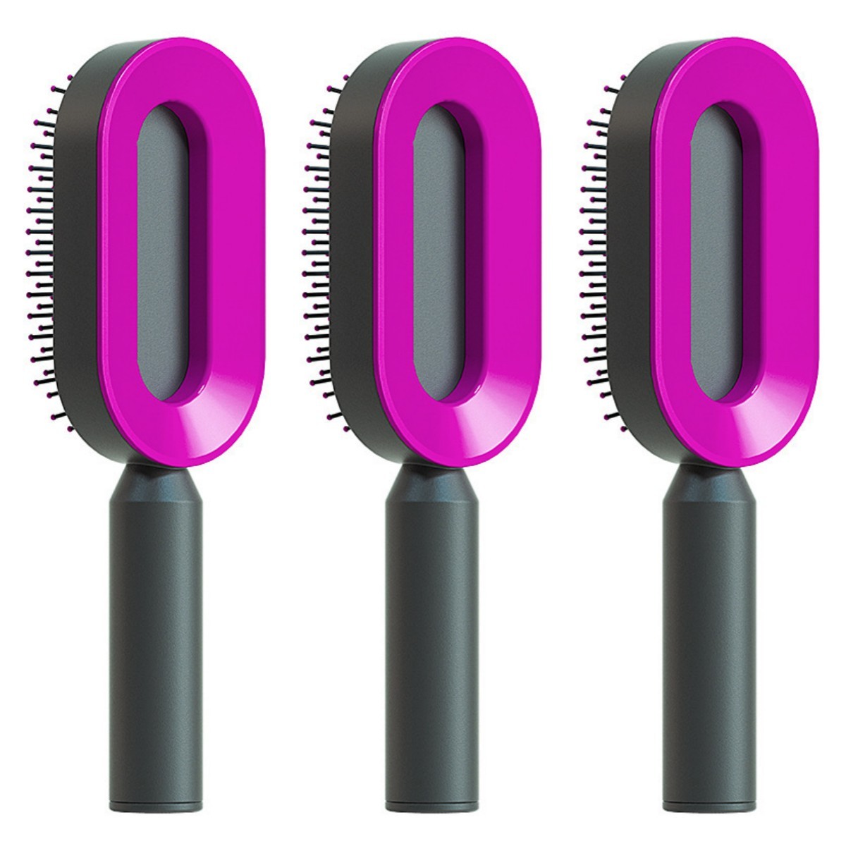 Self Cleaning Hair Brush For Women One-key Cleaning Hair Loss Airbag Massage Scalp Comb Anti-Static Hairbrush - Daily Best Choice