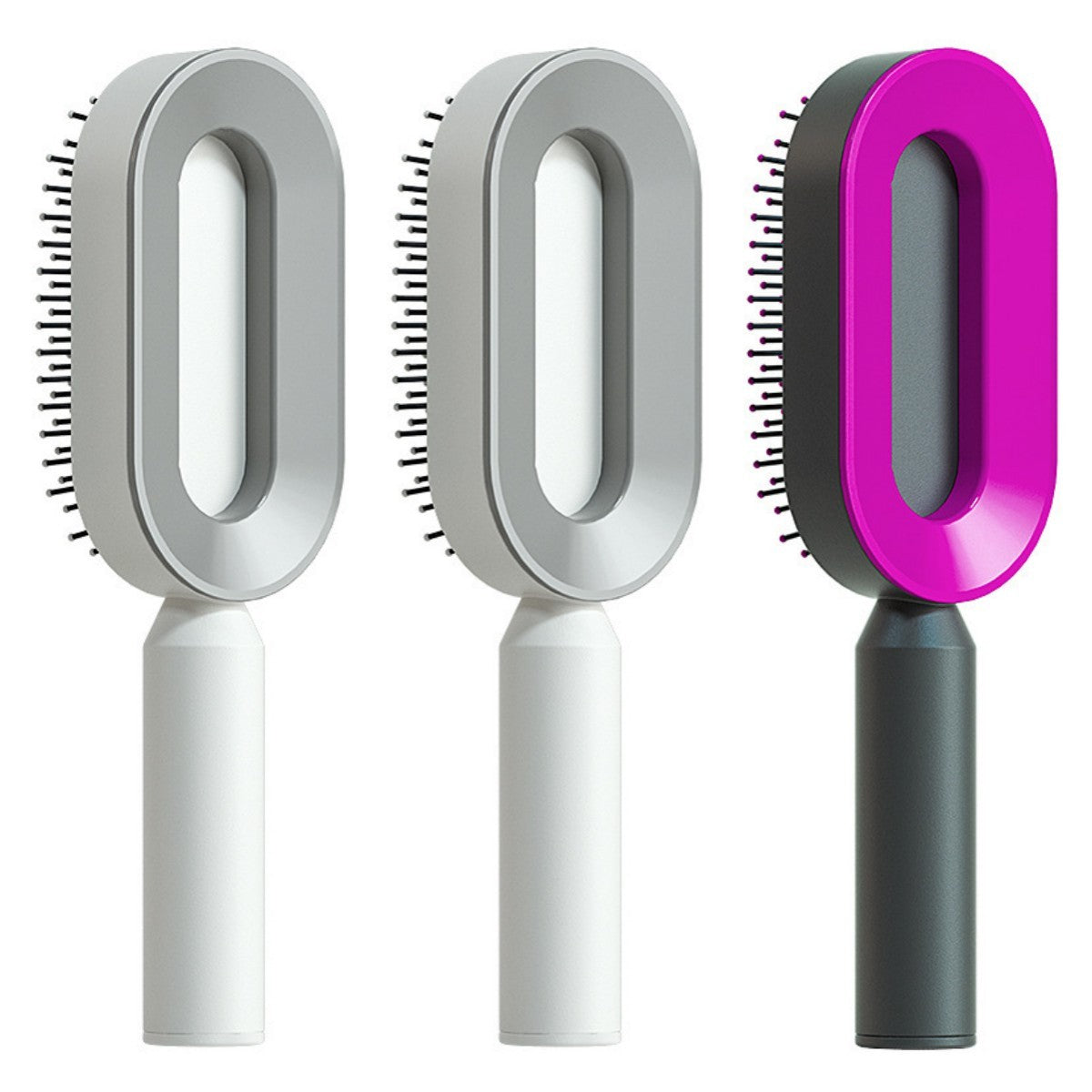 Self Cleaning Hair Brush For Women One-key Cleaning Hair Loss Airbag Massage Scalp Comb Anti-Static Hairbrush - Daily Best Choice